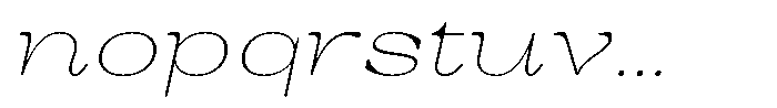 Auralic Thin High Expanded Italic Font LOWERCASE