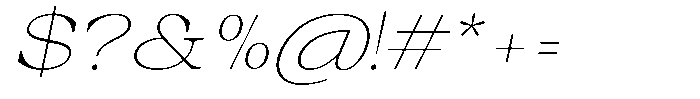 Auralic Thin High Italic Font OTHER CHARS