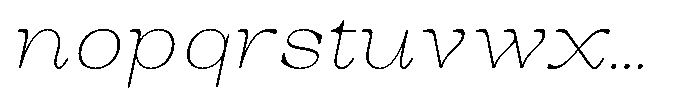 Auralic Thin High Italic Font LOWERCASE
