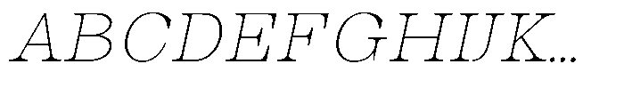 Auralic Thin High Semi Condensed Italic Font UPPERCASE