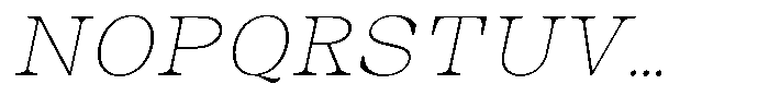 Auralic Thin High Semi Condensed Italic Font UPPERCASE