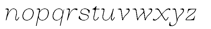 Auralic Thin High Semi Condensed Italic Font LOWERCASE