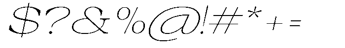 Auralic Thin High Semi Expanded Italic Font OTHER CHARS