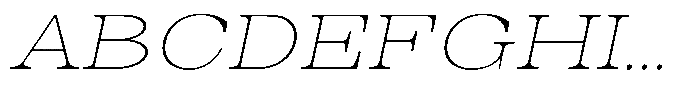 Auralic Thin High Semi Expanded Italic Font UPPERCASE
