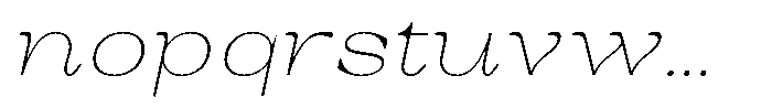 Auralic Thin High Semi Expanded Italic Font LOWERCASE