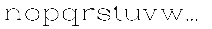 Auralic Thin High Semi Font LOWERCASE