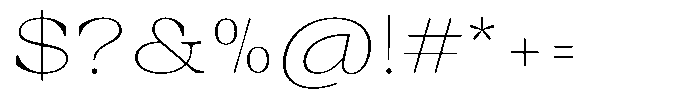 Auralic Thin High Font OTHER CHARS