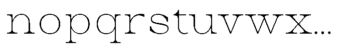 Auralic Thin High Font LOWERCASE