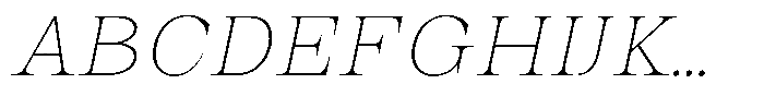 Auralic Thin Semi Condensed Italic Font UPPERCASE