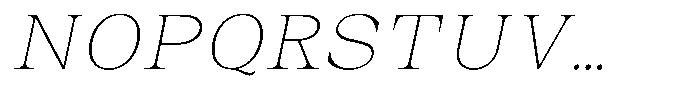 Auralic Thin Semi Condensed Italic Font UPPERCASE