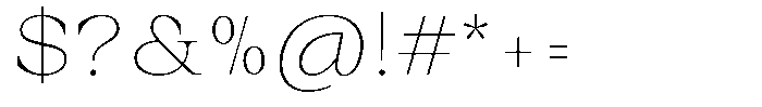 Auralic Thin Semi Condensed Font OTHER CHARS