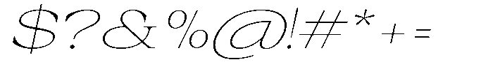 Auralic Thin Semi Expanded Italic Font OTHER CHARS