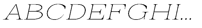 Auralic Thin Semi Expanded Italic Font UPPERCASE