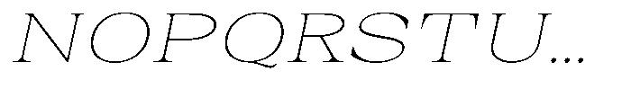 Auralic Thin Semi Expanded Italic Font UPPERCASE