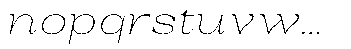 Auralic Thin Semi Expanded Italic Font LOWERCASE