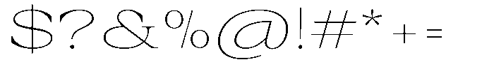 Auralic Thin Semi Font OTHER CHARS