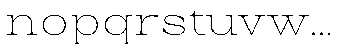 Auralic Thin Semi Font LOWERCASE