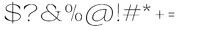 Auralic Thin Font OTHER CHARS