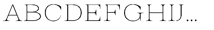 Auralic Thin Font UPPERCASE