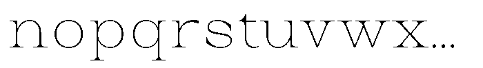 Auralic Thin Font LOWERCASE