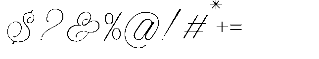 Auralique Script Pro Auralique Script Thin Font OTHER CHARS