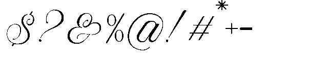 Auralique Script Pro Thin Font OTHER CHARS