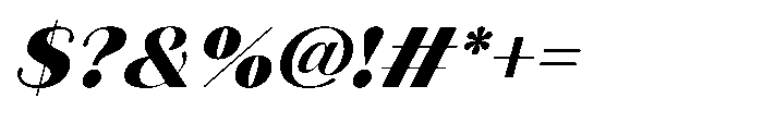 Aurelise Heavy Italic Font OTHER CHARS