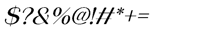 Aurelise Italic Font OTHER CHARS