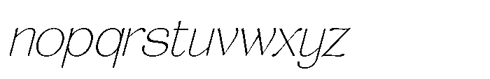 Aurelise Thin Italic Font LOWERCASE