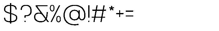Auren Extra Light Font OTHER CHARS