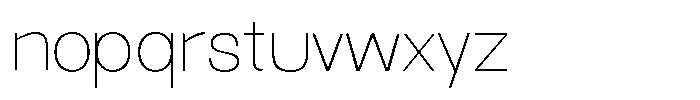 Auren Thin Font LOWERCASE