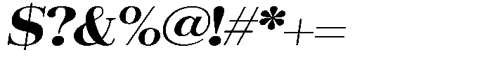 Aurestia Black Semi Expanded Italic Font OTHER CHARS