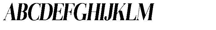 Aurestia Bold Condensed Italic Font UPPERCASE