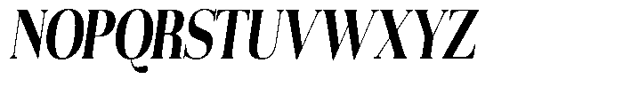 Aurestia Bold Condensed Italic Font UPPERCASE