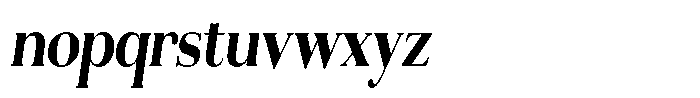 Aurestia Bold Condensed Italic Font LOWERCASE