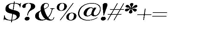 Aurestia Bold Expanded Italic Font OTHER CHARS