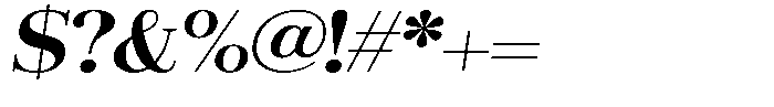 Aurestia Bold Semi Expanded Italic Font OTHER CHARS