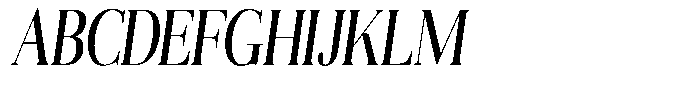 Aurestia Condensed Italic Font UPPERCASE