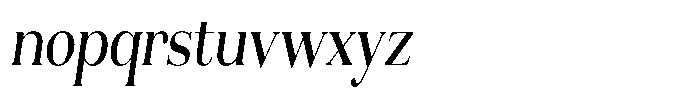 Aurestia Condensed Italic Font LOWERCASE