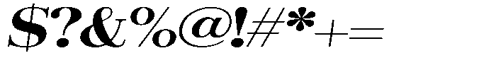 Aurestia Extra Bold Expanded Italic Font OTHER CHARS