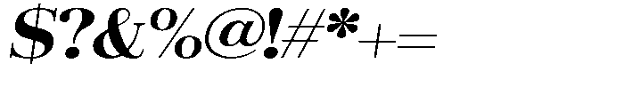 Aurestia Extra Bold Semi Expanded Italic Font OTHER CHARS