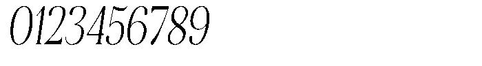 Aurestia Extra Light Condensed Italic Font OTHER CHARS