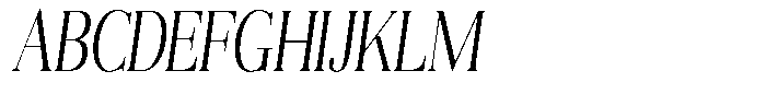 Aurestia Extra Light Condensed Italic Font UPPERCASE