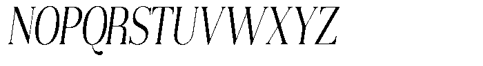 Aurestia Extra Light Condensed Italic Font UPPERCASE