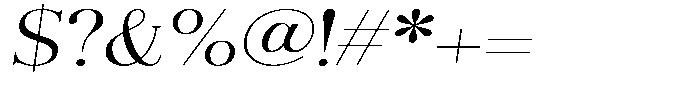 Aurestia Extra Light Expanded Italic Font OTHER CHARS