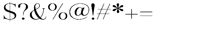 Aurestia Extra Light Expanded Font OTHER CHARS