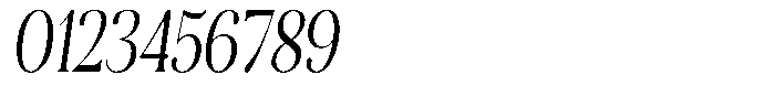 Aurestia Light Condensed Italic Font OTHER CHARS