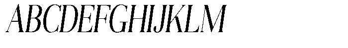 Aurestia Light Condensed Italic Font UPPERCASE