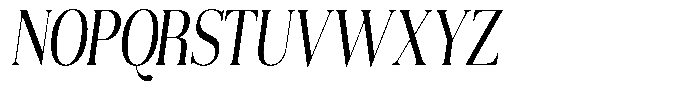 Aurestia Light Condensed Italic Font UPPERCASE