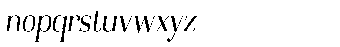 Aurestia Light Condensed Italic Font LOWERCASE
